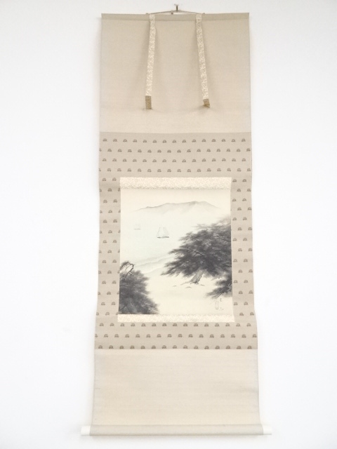 JAPANESE HANGING SCROLL / HAND PAINTED / SCENERY
